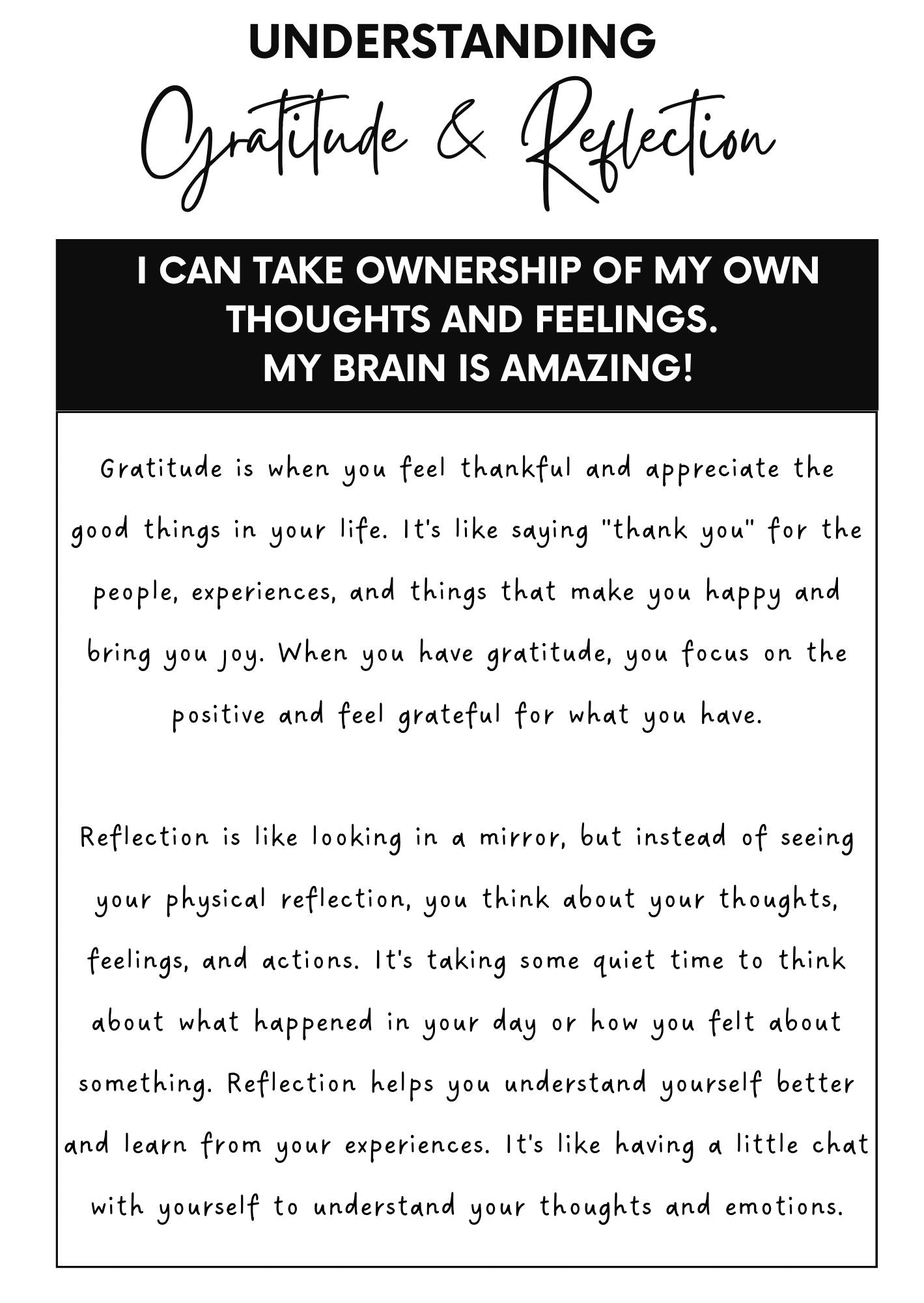 Reflection & Gratitude Journal